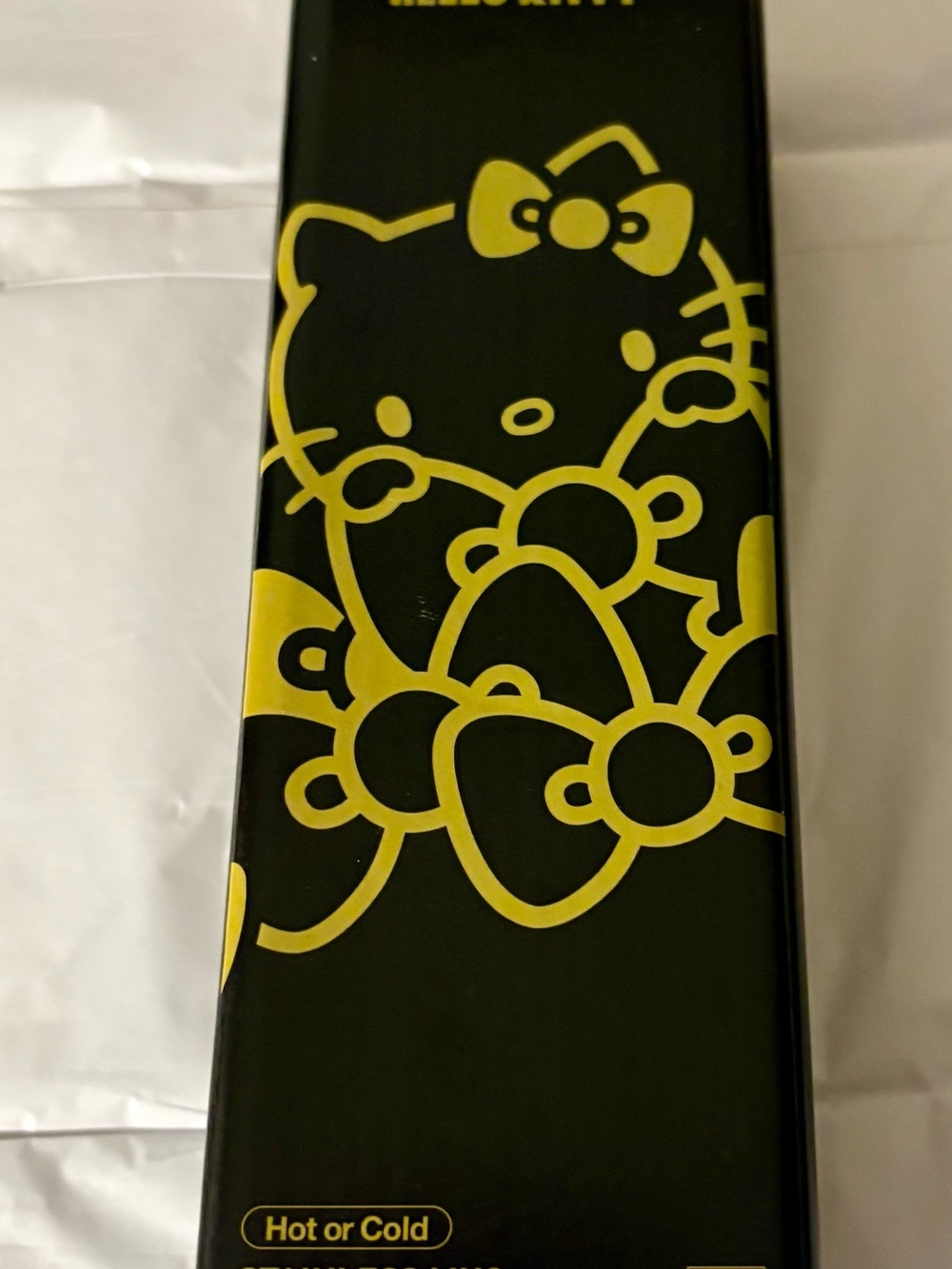 Zojirushi Hello Kitty Black & Gold hot or cold water mug bottle- Hello Kitty